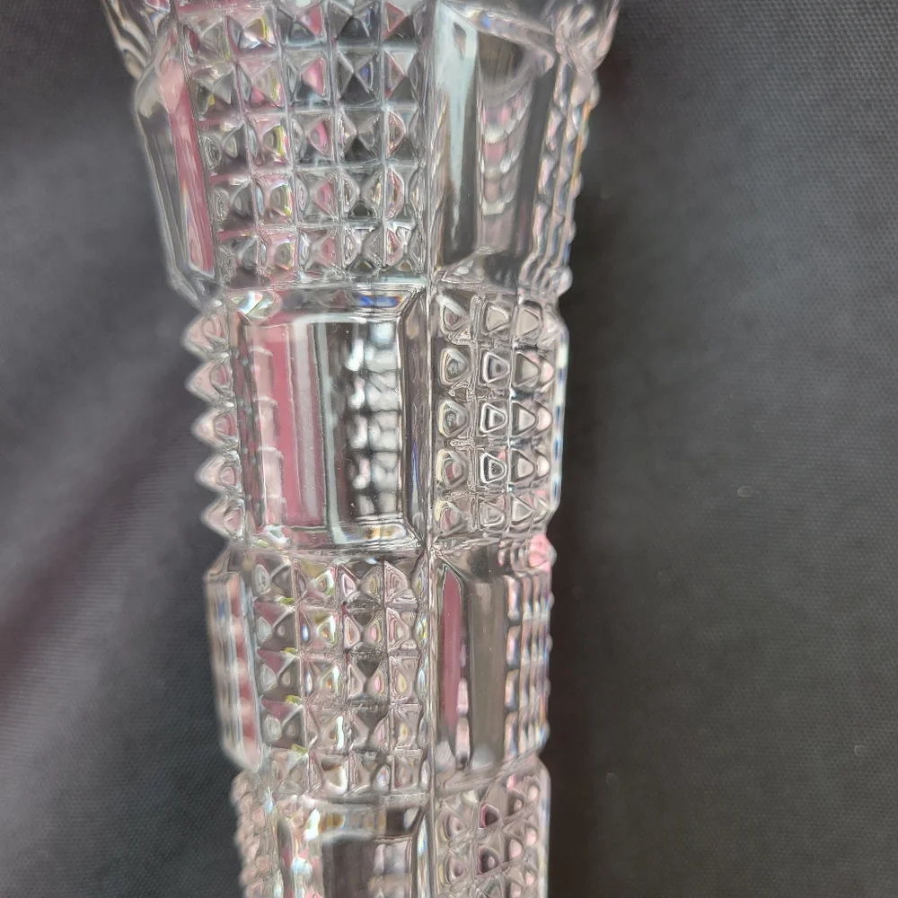 Pretty Vintage Cut Glass Bud Vase ~ Nice!